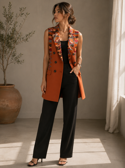 Chaleco Boho Terracota